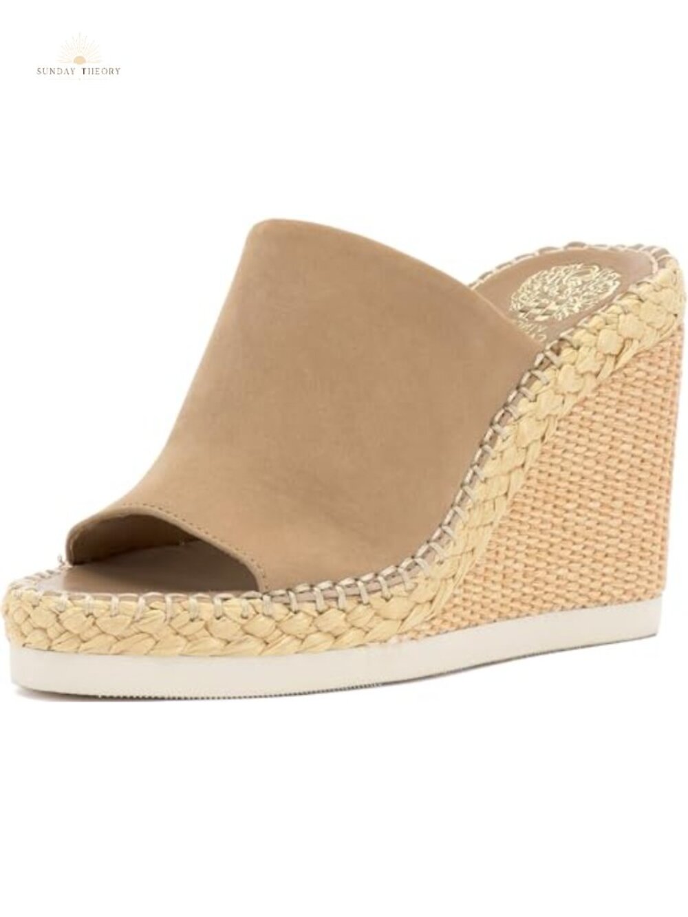 Espadrille Wedge Sandals Open Toe Slip On Leather Jute Midsole